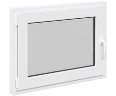 Požeminio lango RISOR 80 x 60 cm PVC ir stiklas Balta