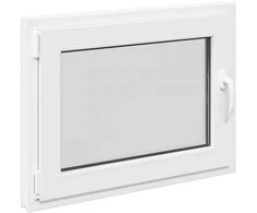 Požeminio lango RISOR 80 x 70 cm PVC ir stiklas Balta