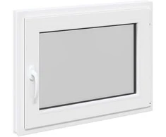 Požeminio lango RISOR 80 x 70 cm PVC ir stiklas Balta