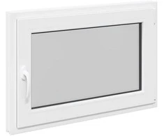 Požeminio lango RISOR 90 x 50 cm PVC ir stiklas Balta