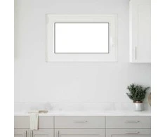 Požeminio lango RISOR 90 x 60 cm PVC ir stiklas Balta