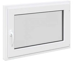 Požeminio lango RISOR 90 x 70 cm PVC ir stiklas Balta