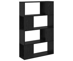 TV staliukas TV spintelių komplektas Juoda 80 x 24 x 125 cm Apdirbta mediena