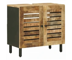Praustuvo spintelė su saugykla Ruda ir juoda 62 x 33 x 58 cm
