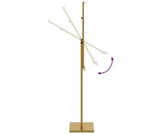 Prekybos parodos stendai 2 pcs Auksinė 26,5 x 26,5 x 150 cm