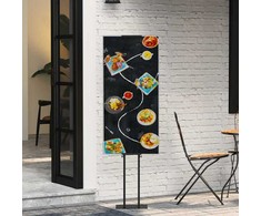 Prekybos parodos stendai Juoda 30 x 23,5 x 210 cm Plienas