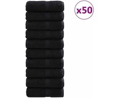 Svečių Rankšluostis SOLUND 50 pcs Juoda 30 x 30 cm 550 gsm