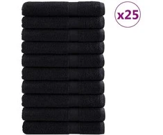 Svečių Rankšluostis SOLUND 25 pcs Juoda 80 x 200 cm 550 gsm