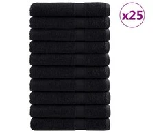 Svečių Rankšluostis SOLUND 25 pcs Juoda 100 x 200 cm 550 gsm