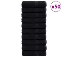 Svečių Rankšluostis SOLUND 50 pcs Juoda 50 x 100 cm 550 gsm