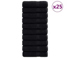 Svečių Rankšluostis SOLUND 25 pcs Juoda 100 x 150 cm 550 gsm