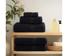 Svečių Rankšluostis SOLUND 25 pcs Juoda 100 x 150 cm 550 gsm