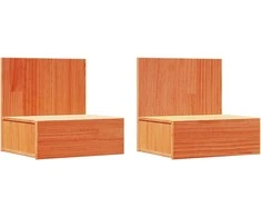 Naktinis staliukas 2 pcs Vaško ruda 42 x 32,5 x 40 cm