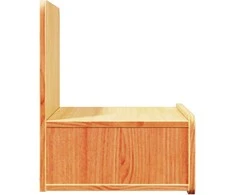 Naktinis staliukas 2 pcs Vaško ruda 44 x 32,5 x 40 cm