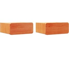 Naktinis staliukas 2 pcs Vaško ruda 39 x 34 x 16,5 cm