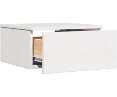 Naktinis staliukas 2 pcs Balta 37 x 35 x 18,5 cm Pušies masyvas