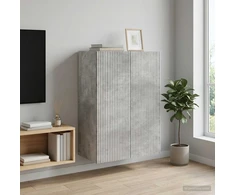 Prie sienos montuojama spinta 66 x 34,5 x 90 cm Betono pilka