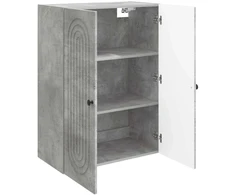 Prie sienos montuojama spinta Betono pilka 66 x 34,5 x 90 cm