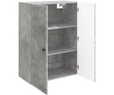 Prie sienos montuojama spinta Betono pilka 66 x 34,5 x 90 cm