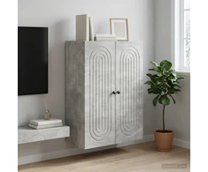 Prie sienos montuojama spinta Betono pilka 66 x 34,5 x 90 cm