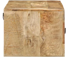 Prie sienos montuojama televizoriaus spintelė, 100x32x25 cm, masyvi mango mediena