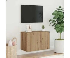TV staliukas Prie sienos montuojama TV spintelė, ąžuolo, 60x30x41cm
