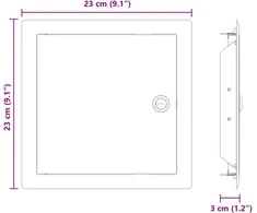 Prieigos skydas 2 vnt. Balta 23 x 23 x 3 cm Plienas