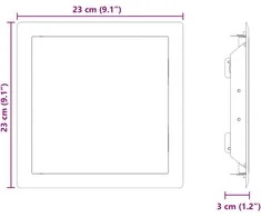 Prieigos skydas 2 vnt. Balta 23 x 23 x 3 cm Plienas