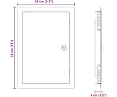 Prieigos skydas Balta 33 x 23 x 3 cm Plienas