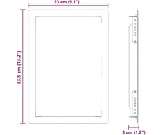 Prieigos skydas Balta 33,5 x 23 x 3 cm Plienas