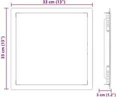 Prieigos skydas Balta 33 x 33 x 3 cm Plienas