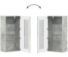 Medinė spinta Betono pilka 50 x 29 x 100 cm Apdirbta mediena