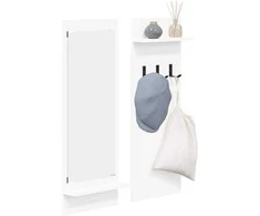 Prikabinamas paltas Sieninis Balta 70 x 10 x 90 cm