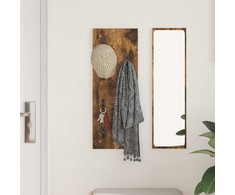 Prikabinamas paltas su saugykla Rūkyta ąžuolas 30 x 1,5 x 80 cm