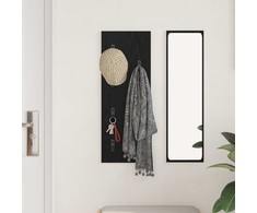 Prikabinamas paltas su saugykla Juodas ąžuolas 30 x 1,5 x 80 cm