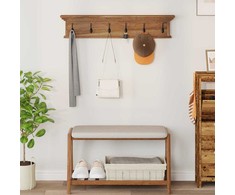Prikabinamas paltas Natūrali 100 x 10 x 20 cm Kieto teka medžio