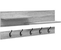 Prikabinamas paltas su lentyna Pilkas Sonoma 90 x 15 x 36 cm