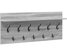 Prikabinamas paltas su lentyna Pilkas Sonoma 100 x 40 x 12 cm