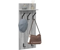 Prikabinamas paltas su lentyna Pilkas Sonoma 40 x 10 x 90 cm