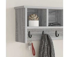 Prikabinamas paltas su lentyna Pilkas Sonoma 75 x 16 x 26 cm
