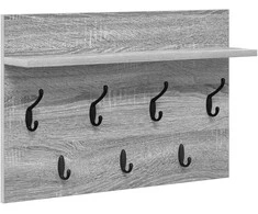 Prikabinamas paltas su lentyna Pilkas Sonoma 60 x 40 x 12 cm