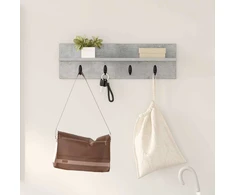 Prikabinamas paltas Sieninis Betono pilka 60 x 10,5 x 18 cm