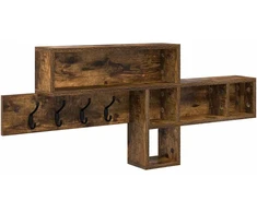 Prikabinamas paltas Sieninis Rūkyta ąžuolas 100 x 12 x 43,5 cm