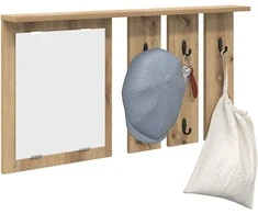 Prikabinamas paltas su lentyna artisano ąžuolo 85 x 10 x 45 cm
