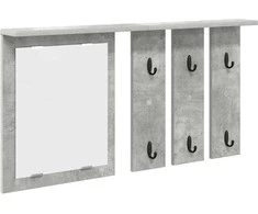Prikabinamas paltas su lentyna Betono pilka 85 x 10 x 45 cm