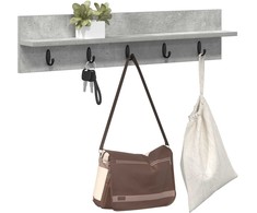 Prikabinamas paltas su saugykla Betono pilka 80 x 10,5 x 18 cm