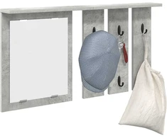 Prikabinamas paltas su lentyna Betono pilka 85 x 10 x 45 cm