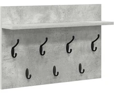 Prikabinamas paltas su lentyna Betono pilka 60 x 40 x 12 cm