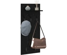 Prikabinamas paltas su lentyna Juodas ąžuolas 40 x 10 x 90 cm