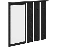Prikabinamas paltas su lentyna juoda ąžuolo 84 x 10 x 80 cm